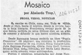 Mosaico  [artículo] Abelardo Troy.