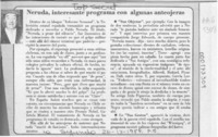 Neruda, interesante programa con algunas anteojeras  [artículo].