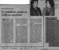 El Castellano usado en Chile es machista  [artículo].