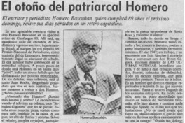 El otoño del patriarcal Homero