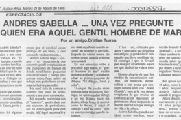 Andrés Sabella --una vez pregunté quién era aquel gentil hombre de mar?