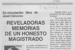 Reveladoras memorias de un honesto magistrado