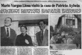 Mario Vargas Llosa visitó la casa de Patricio Aylwin Mario Vargas Llosa visitó la casa de Patricio Aylwin