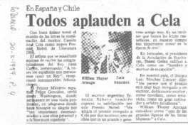 Todos aplauden a Cela Todos aplauden a Cela