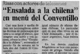 "Ensalada a la chilena" en menú del Conventillo "Ensalada a la chilena" en menú del Conventillo