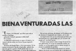 Bienaventuradas las consecuentes -- serán felices  [artículo].