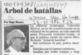 Arbol de batallas  [artículo] Hugo Montes.