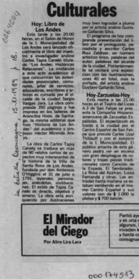 Hoy, libro de Los Andes  [artículo].