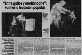 "Entre gallos y medianoche", vuelve la tradición popular "Entre gallos y medianoche", vuelve la tradición popular