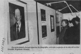 En exposición se detacó aporte a la cultura del escritor Osvaldo Wegmann  [artículo].