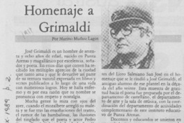 Homenaje a Grimaldi Homenaje a Grimaldi