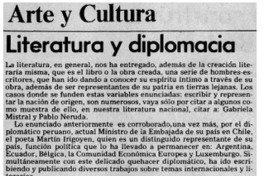 Literatura y diplomacia Literatura y diplomacia