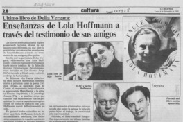 Enseñanza de Lola Hoffmann a través del testimonio de sus amigos Enseñanza de Lola Hoffmann a través del testimonio de sus amigos