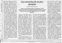 Las memorias de un juez ejemplar  [artículo] Sergio Teitelboim V.
