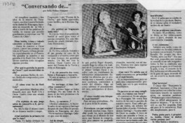 "Conversando de -- " "Conversando de -- "