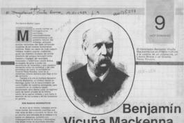 Benjamín Vicuña Mackenna, un chileno múltiple Benjamín Vicuña Mackenna, un chileno múltiple