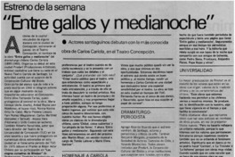 "Entre gallos y medianoche" "Entre gallos y medianoche"