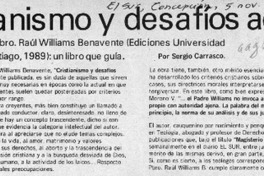 "Cristianismo y desafíos actuales"  [artículo] Sergio Carrasco.