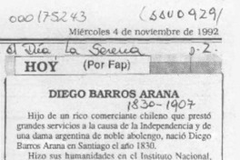 Diego Barros Arana  [artículo] Fap.