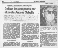 Doblan las campanas por el poeta Andrés Sabella  [artículo].