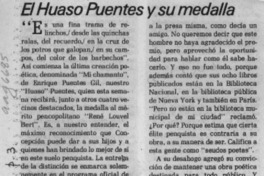 El Huaso Puentes y su medalla El Huaso Puentes y su medalla
