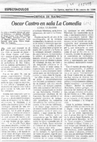 Óscar Castro en sala La Comedia