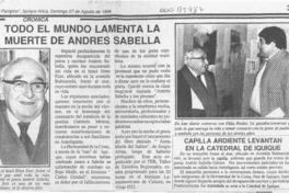 Todo el mundo lamenta la muerte de Andrés Sabella  [artículo].