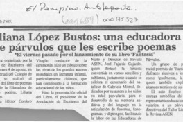 Liliana López Bustos, una educadora de párvulos que les escribe poemas  [artículo].