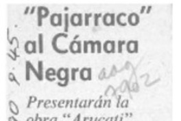 "Pajarraco" al Cámara Negra  [artículo].