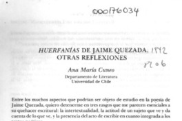 "Huerfanías" de Jaime Quezada "Huerfanías" de Jaime Quezada