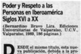 Poder y respeto a las personas en Iberoamérica Poder y respeto a las personas en Iberoamérica