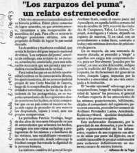 "Los zarpazos del puma", un relato estremecedor  [artículo] Alfonso de la Vega.