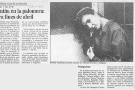 La Niña en la palomera, para fines de abril  [artículo].