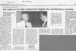 De aquí es la más numerosa legión de escritores y poetas  [artículo].
