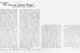 El uno se llama Diego  [artículo] Wellington Rojas Valdebenito.