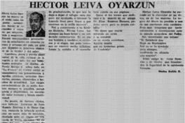 Héctor Leiva Oyarzún Héctor Leiva Oyarzún
