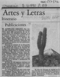 El Altiplano chileno  [artículo].