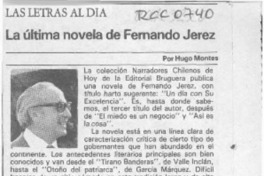 La última novela de Fernando Jerez  [artículo] Hugo Montes.