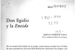 Don Egidio y la Eneida  [artículo] Hernán Poblete Varas.