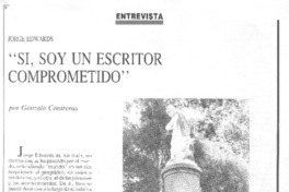 "Sí, soy un escritor comprometido" "Sí, soy un escritor comprometido"