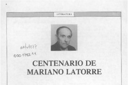 Centenario de Mariano Latorre  [artículo] Luis Merino Reyes.