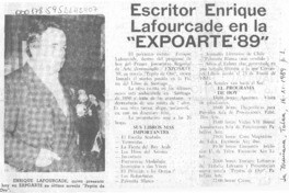 Escritor Enrique Lafourcade en la "EXPOARTE '89" Escritor Enrique Lafourcade en la "EXPOARTE '89"