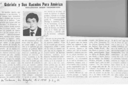 Gabriela y sus recados para América  [artículo] Wellinngton Rojas Valdebenito.