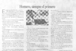 Homero, siempre el primero Homero, siempre el primero