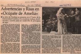 Advertencias y risas en "Ocúpate de Amelia"  [artículo] Juan Antonio Muñoz H.