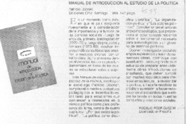 Manual de introducción al estudio de la política