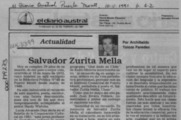 Salvador Zurita Mella  [artículo] Archibaldo Toloza Paredes.