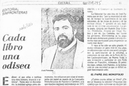 Cada libro una odisea  [artículo].