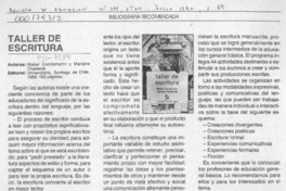 Taller de escritura  [artículo] Isabel Tarky.
