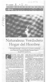 Naturaleza, verdadero hogar del hombre